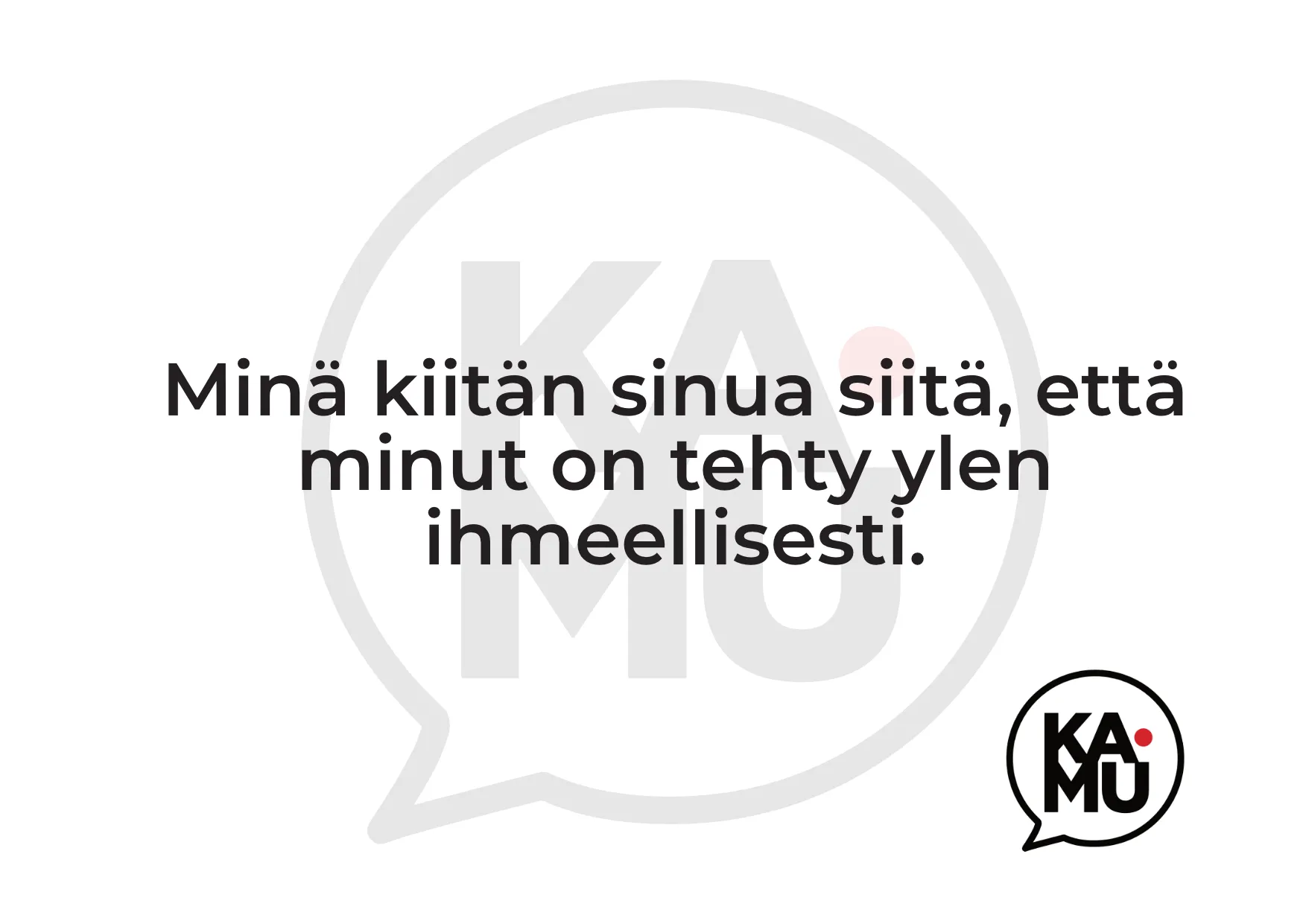 Cover for Minä kiitän sinua siitä, ...